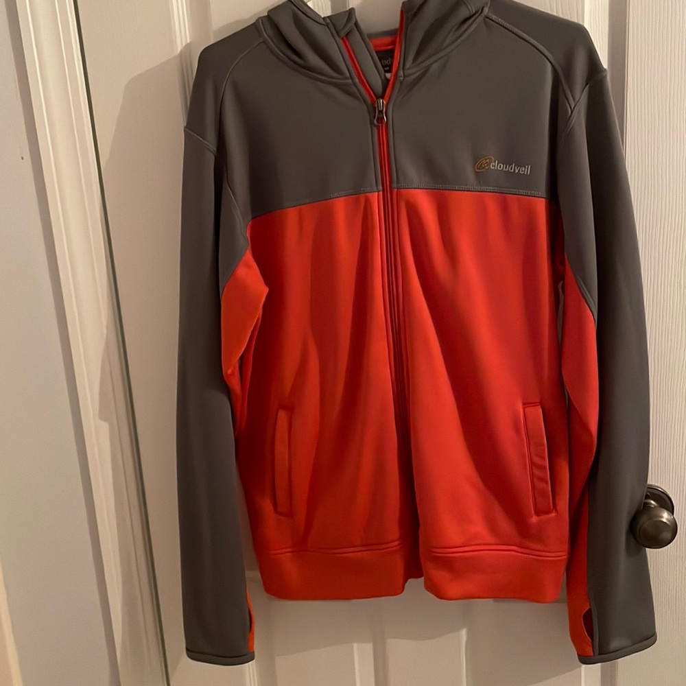 Pre loved orange/grey spring jacket by Cloud Veil